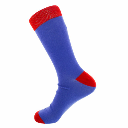 Superman Suit and Superboy Logos 2-Pair Pack of Crew Socks